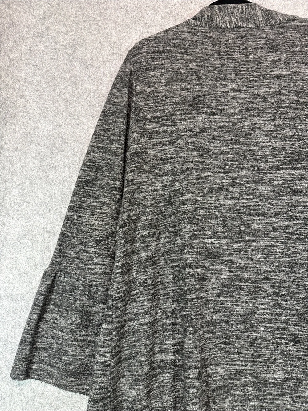 Soft Surroundings Cardigan - Womens L - Charcoal Heather Open-Front Duster Comfy